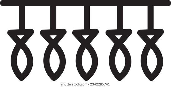Catch Fish Hook Outline Icon