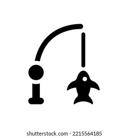 Catch fish icon (Simple vector illustration)