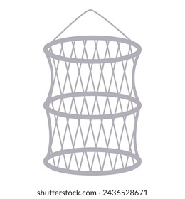 Catch fish net icon cartoon vector. Sonar port fishing. Dock trawl sea
