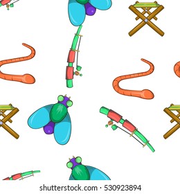 Catch fish pattern. Cartoon illustration of catch fish vector pattern for web