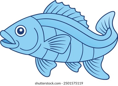 Catch the fun with this bass fishing vector illustration - perfect for any fishing enthusiast