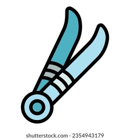 Catch juice icon outline vector. Vape cigarette. Smoke cig color flat