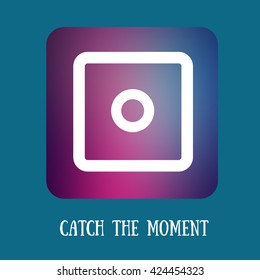 Catch the moment vector camera icon