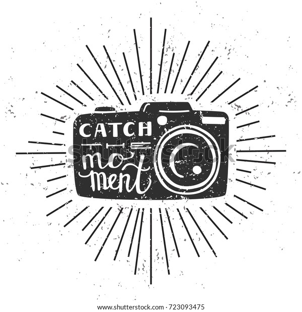 Catch Moment Vector Illustration Black Silhouette Stock Vector (Royalty