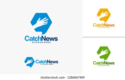 Catch News logo designs vector, Catch Deal logo designs vector,