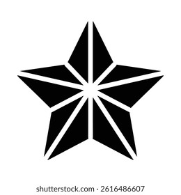 Catch a sight of this amazing glyph style icon of star decor