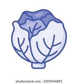 Catch a sight of this amazing icon of lettuce in trendy style, cabbage vector
