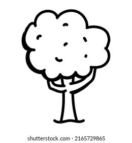 Catch a sight of this beautiful doodle icon of tree 