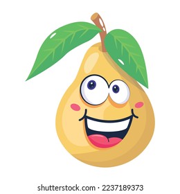 Captar una visión de este lindo ícono de guayaba, vector isométrico 
