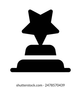 Catch a sight of this cute trophy, premium icon of star trophy