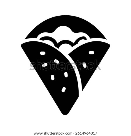 Catch a sight of this glyph style icon of crepe