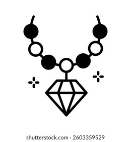 Catch a sight of this latest glyph icon of diamond necklace