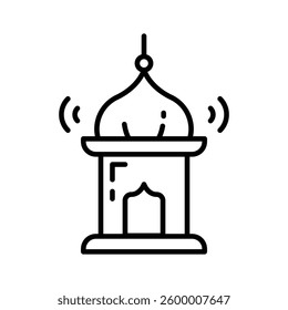 Catch a sight of this latest outline style icon of mosque speaker