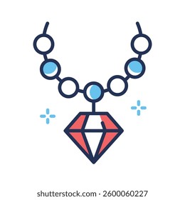 Catch a sight of this latest outline icon of diamond necklace
