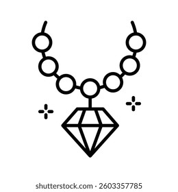 Catch a sight of this latest outline icon of diamond necklace