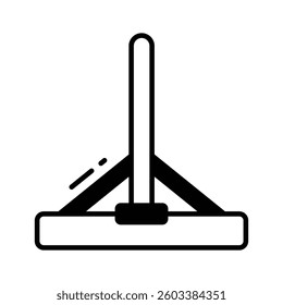 Catch a sight of this modern glyph icon of glass wiper