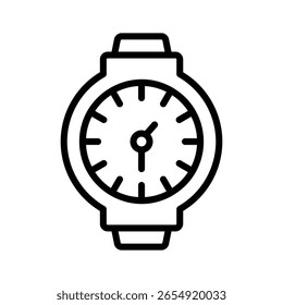 Catch a sight of this modern glyph icon of wristwatch