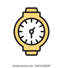 Catch a sight of this modern glyph icon of wristwatch