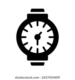 Catch a sight of this modern glyph icon of wristwatch