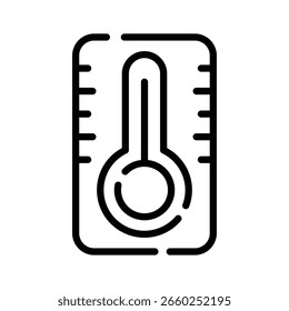 Catch a sight of this trendy line icon of lab thermometer