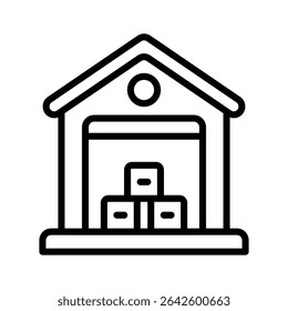 Obter uma visão deste ícone de linha de depósito na moda