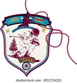 Fangen Sie den T-Shirt-Design-Vektorgrafik von Star Shield an
