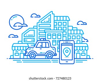 Catch taxi in the city
