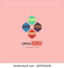 Catch Up! Company Business Logo Vector Design great for any purposes