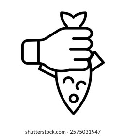 Catch Vector Line Icon Design