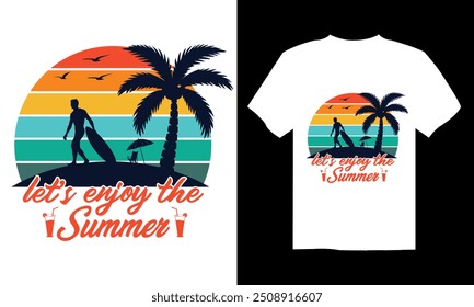 catch the wave summer vibes. Summer retro t-shirt design for men and women. summer beach vacation t-shirts, summer surfing t-shirt vector design. Retro vintage t-shirt design. Custom t-shirt design.