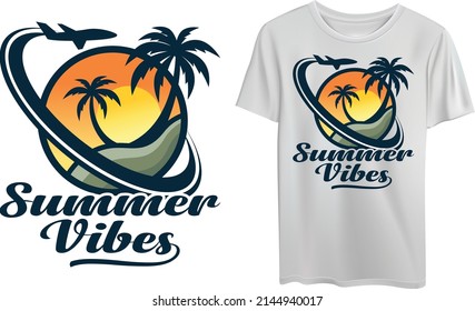 Catch the wave summer vibes summer t-shirt design, Summer T-shirt Design
