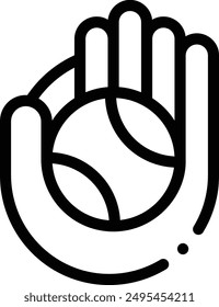 catcher icon. Thin Linear Style Design Isolated On White Background