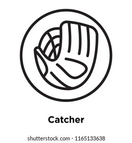 Catcher icon vector isolated on white background, Catcher transparent sign , linear sport symbols