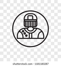 Catcher vector icon isolated on transparent background, Catcher logo concept