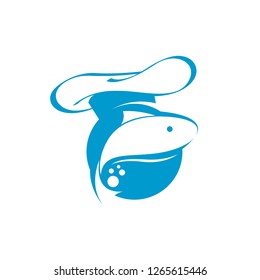 Catching Bass Fish Color Vector Graphic On A White Background. 