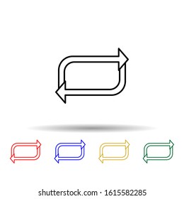 catching hands multi color style icon. Simple thin line, outline vector of web icons for ui and ux, website or mobile application