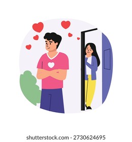 Catching Lies Vector Flat Illustration EPS 10 File