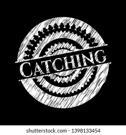 Catching on blackboard. Vector Illustration. Detailed.
