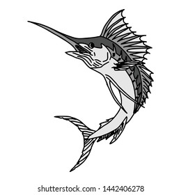 Catching trout Fish. Fish Color. Vector Fish.