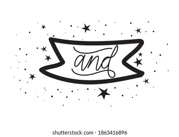 and catchword in little stars vector illustration design