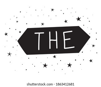 the catchword in a shape over white background vector illustration design