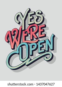 catchword vector lettering typography open