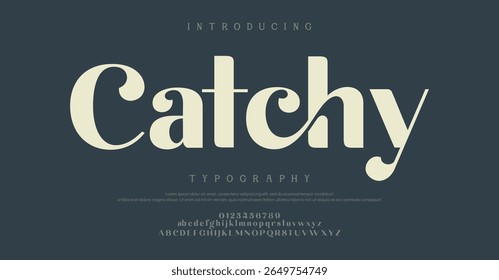 Catchy Abstract modern sans serif alphabet font