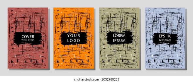 Catchy backdrop. front flyer. Layout with black stripes on colorful gradient background for business.