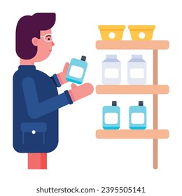 Catchy flat icon of product display 