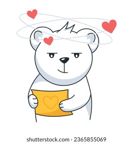 Pegatina plana y pegajosa nota de amor 