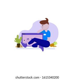 Catchy poster. Alluring business success concept. Guy male set. Uplifting casual fashion. Vector cartoon person. Smiling young guy. Male student. Body part.