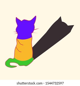 the cat.Design vector illustration art