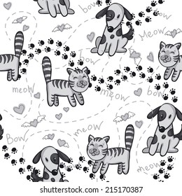 Cat-dog. Pattern.