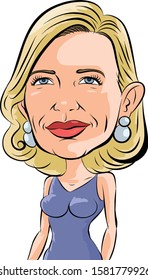 Cate Blanchett Comic Caricature Portrait